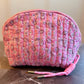 Quilted Paisley + Bandana Cosmetic Pouch – Pink