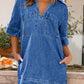 pocketed denim dress