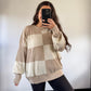 oversized color block sweater