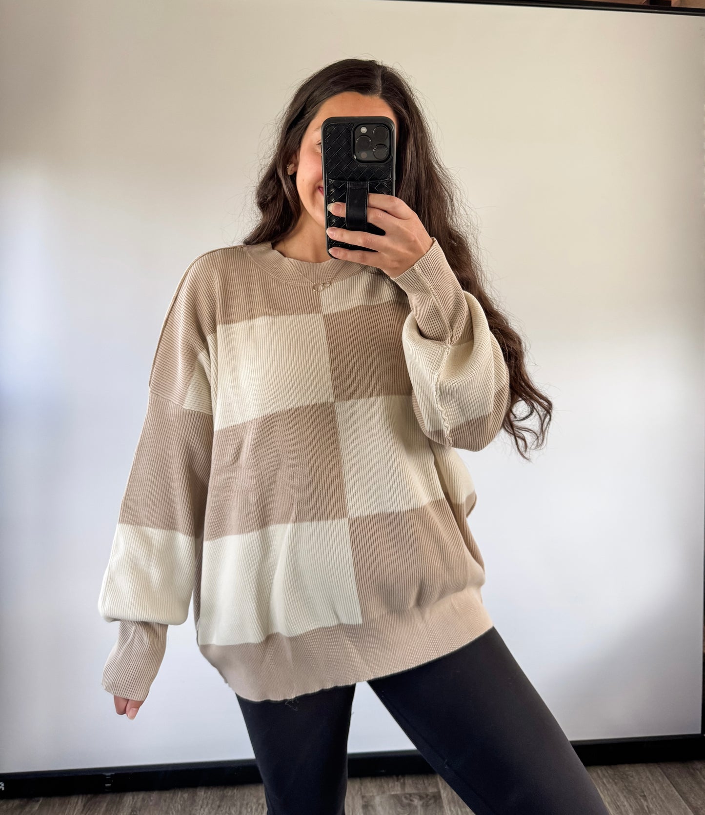 oversized color block sweater