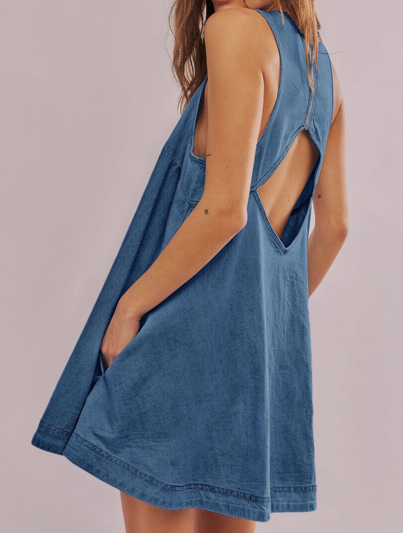 PREORDER Light Blue Denim Dress