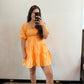 orange poplin dress