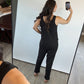 casual waffle jumpsuit