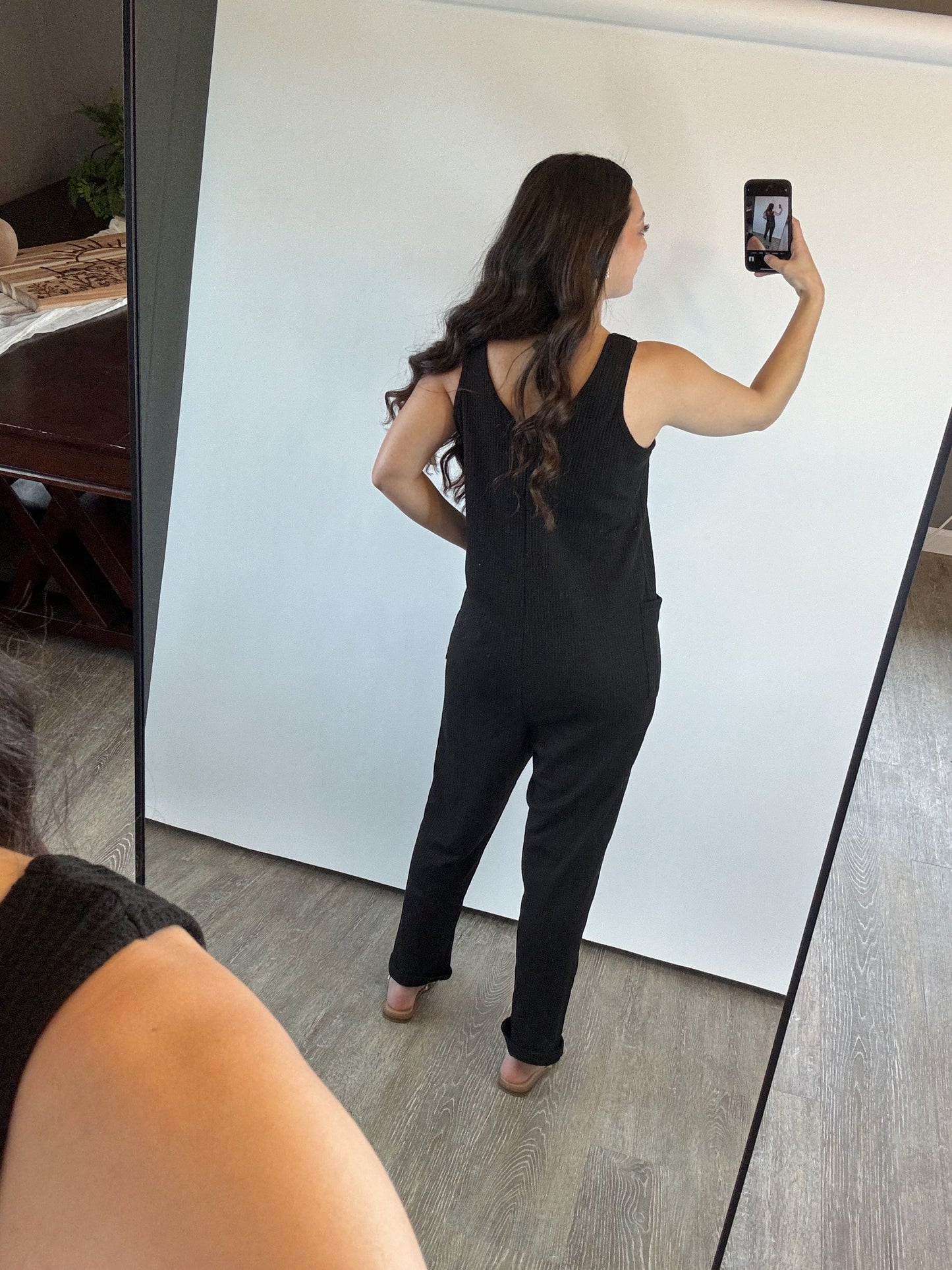 casual waffle jumpsuit