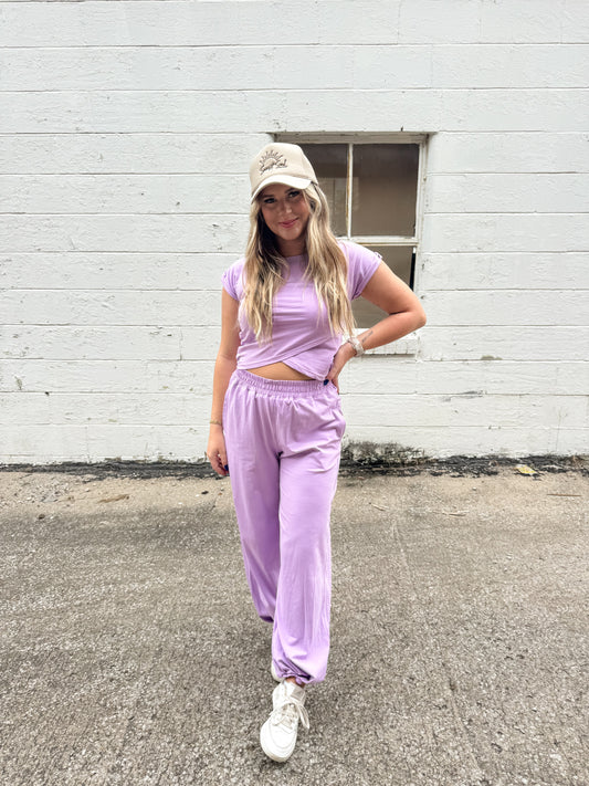 Breezy Lounge Set — Lilac