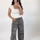 Mocha Leopard Printed Barrel Pants