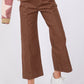 mocha wide leg crop pant