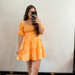 orange poplin dress