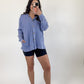 Periwinkle Waffle Shacket