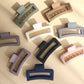 Jumbo Size Matte Rectangular Hair Claw Clip : Black