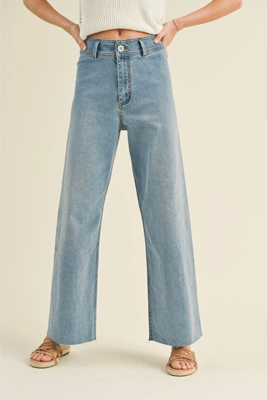 Straight Wide Leg Denim