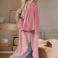 oversized contrast pullover — pink