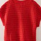 PREORDER Red Waffle Cardi