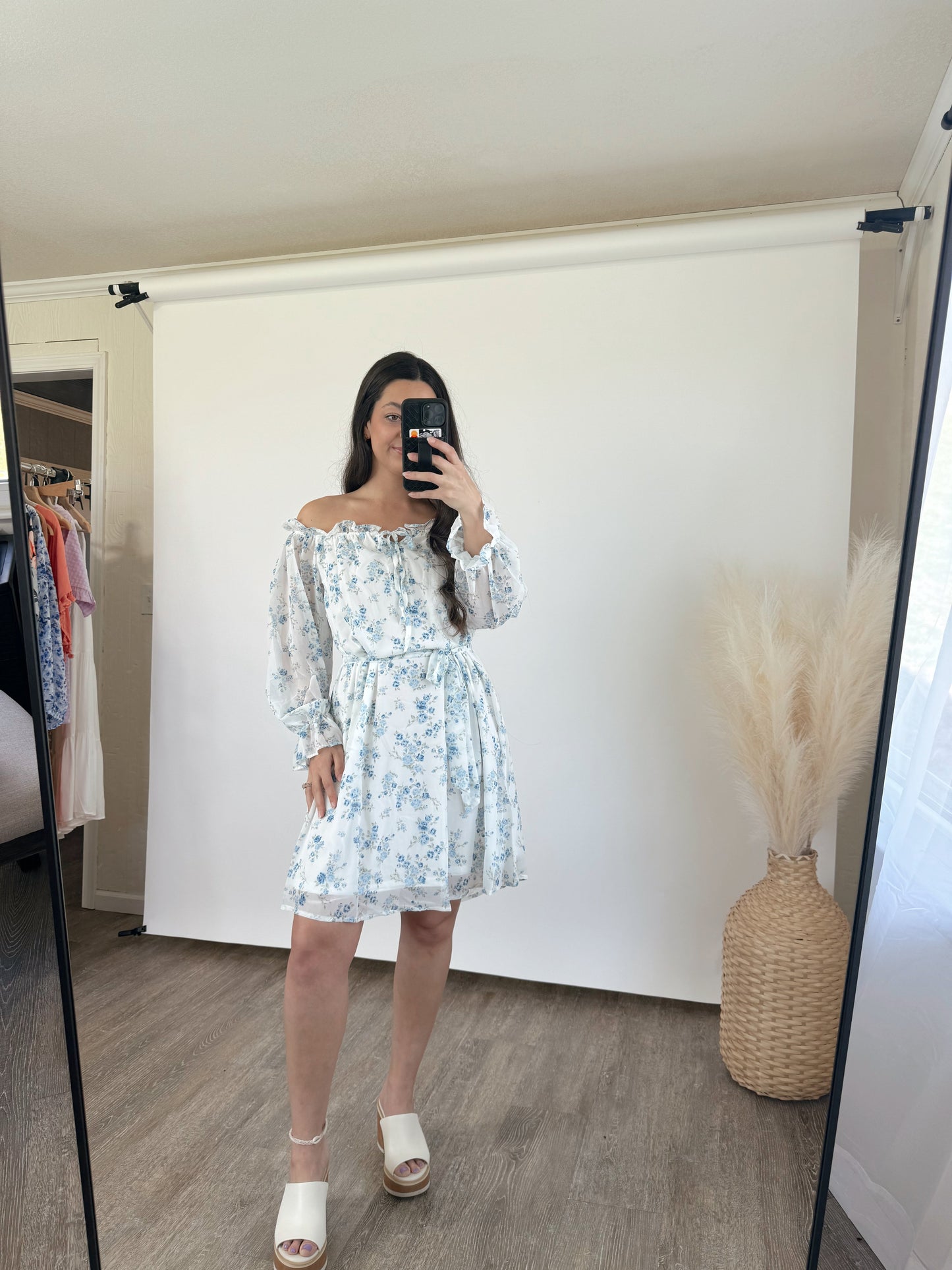 off the shoulder coastal dress