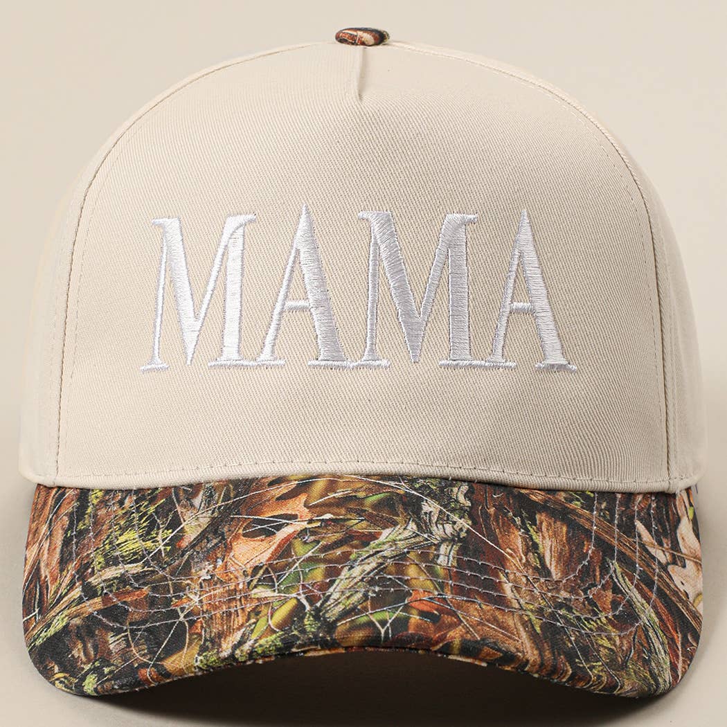 MAMA Embroidery Camo Trucker Hat