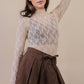 Champagne Mesh Lace Top