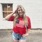 Flag Crochet Sweater Top