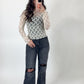 Champagne Mesh Lace Top