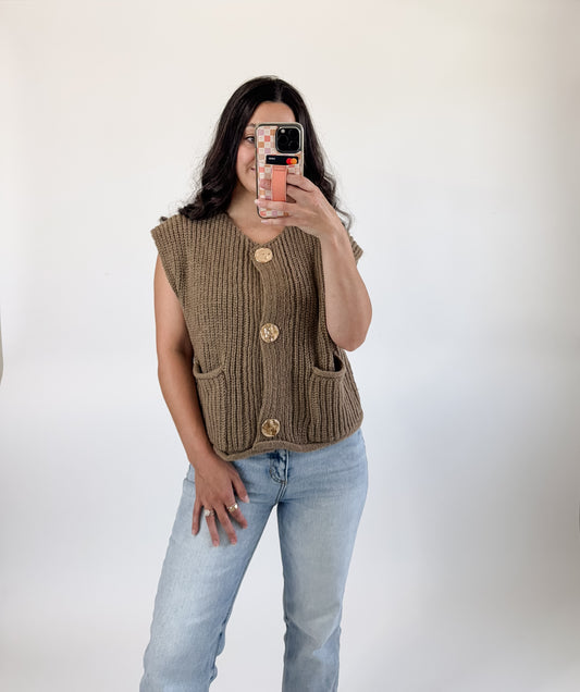 Coffee Run Knit Sweater Top