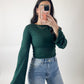 Ribbed Knit Bell Top