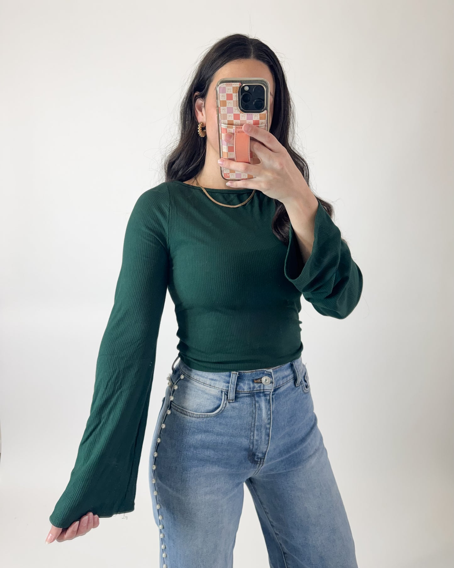 Ribbed Knit Bell Top
