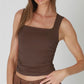 PREORDER Square Lined Tank — Coffee Brown