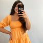 orange poplin dress