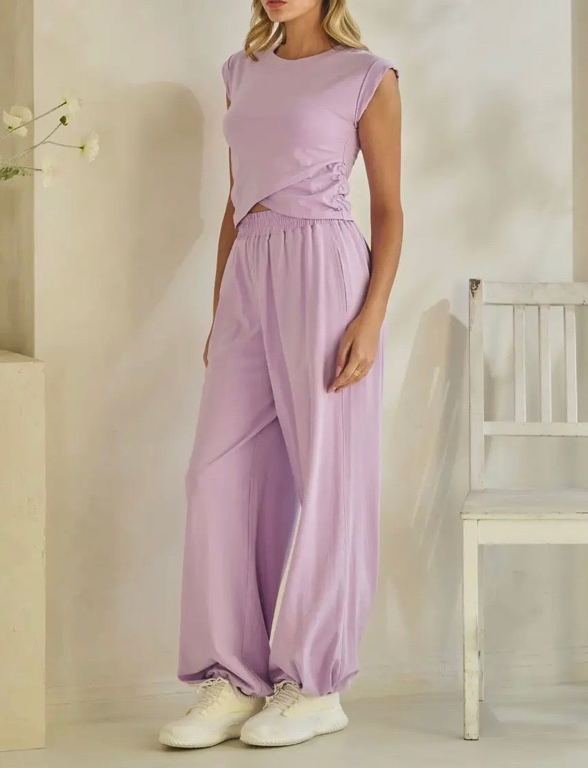 Breezy Lounge Set — Lilac