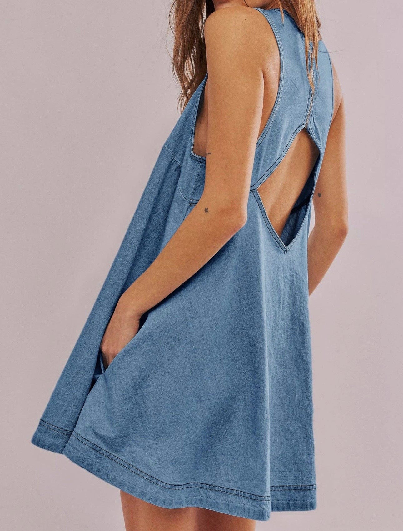 PREORDER Light Blue Denim Dress