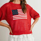 PREORDER Flag Crochet Sweater Top