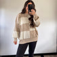 oversized color block sweater