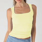 PREORDER Square Lined Tank — Butter Yellow