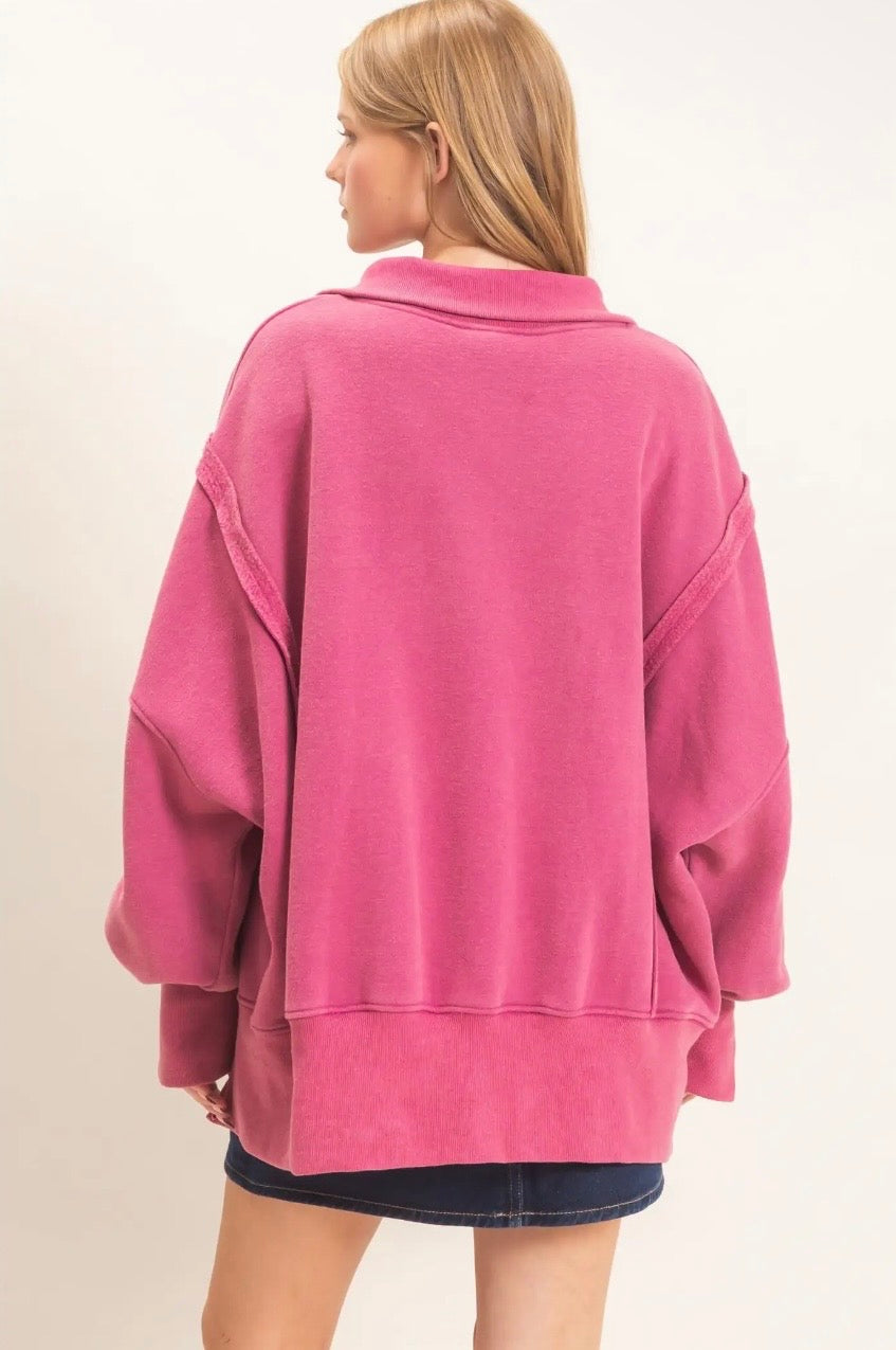 Preorder Mineral Wash Oversized Pullover