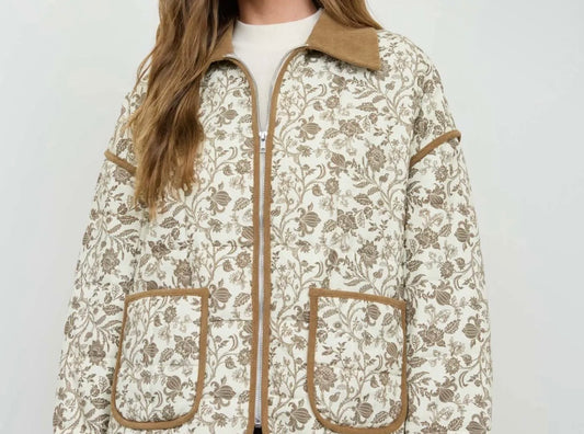 Preorder Floral Toile Quilted Jacket
