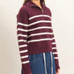Preorder Half Zip Stripe Sweater