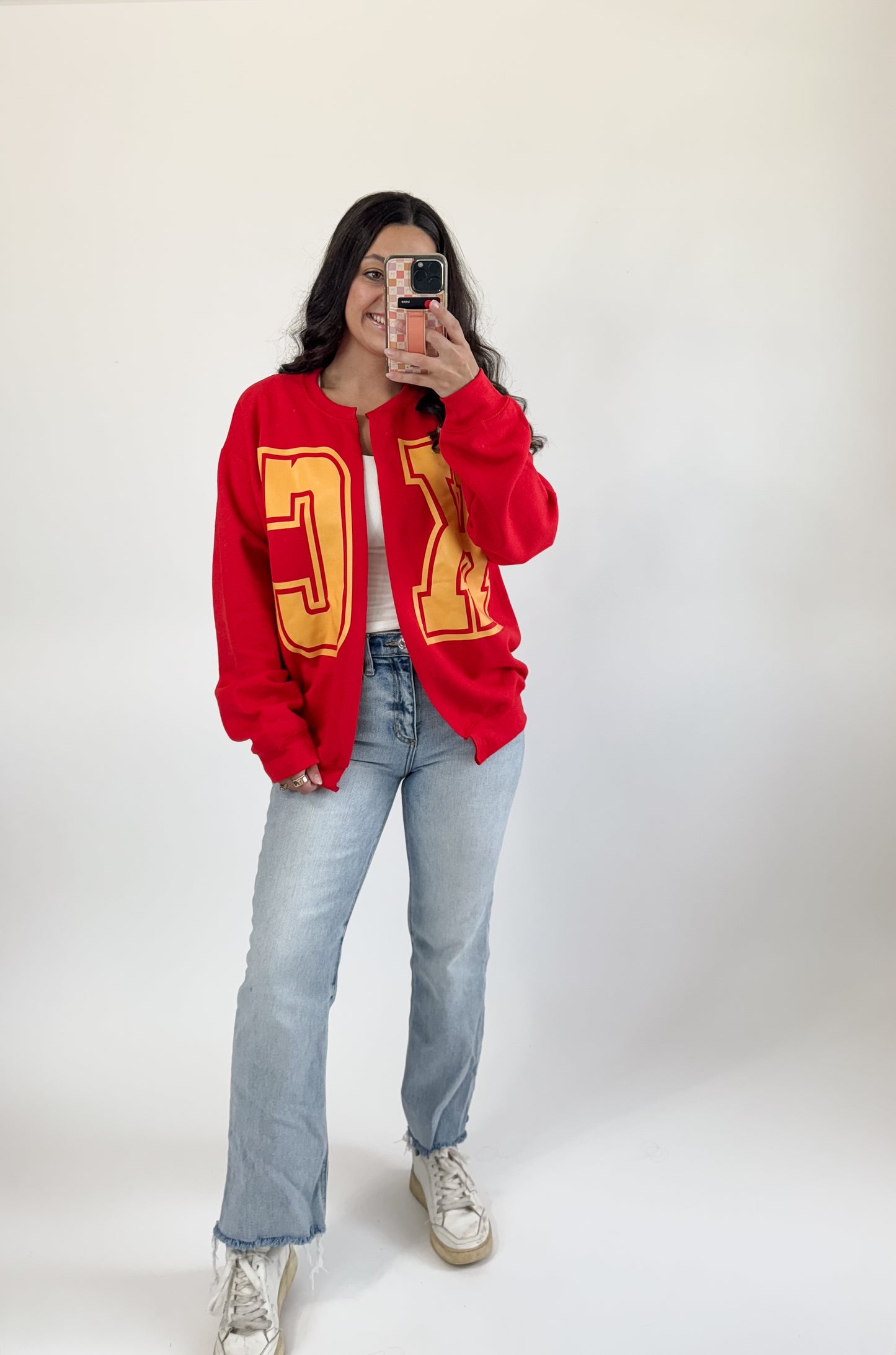 KC Hand Cut Sweatshirt Cardigan PREORDER