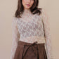 Champagne Mesh Lace Top