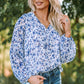 blue floral blouse