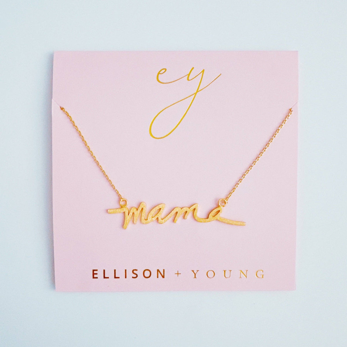 Mama Script Necklace