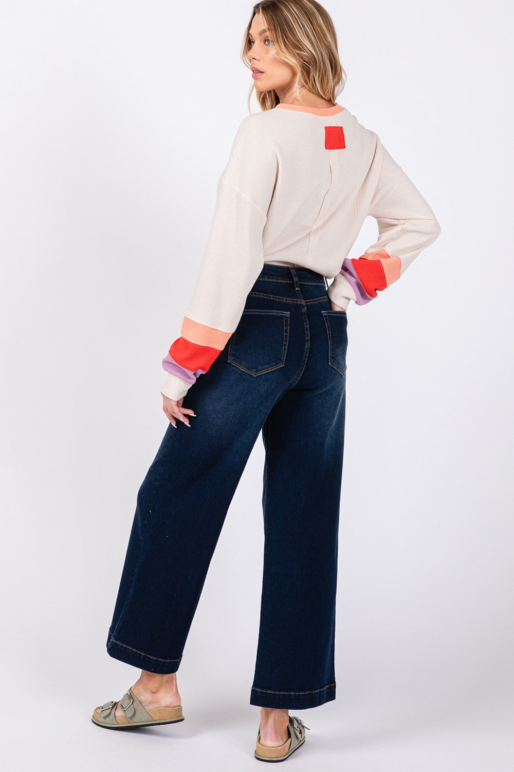 wide leg high waisted jeans