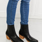 Love the Journey Stacked Heel Chelsea Boot in Black