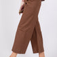 mocha wide leg crop pant