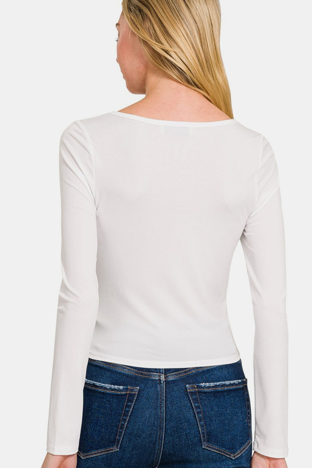 square neck fitted top