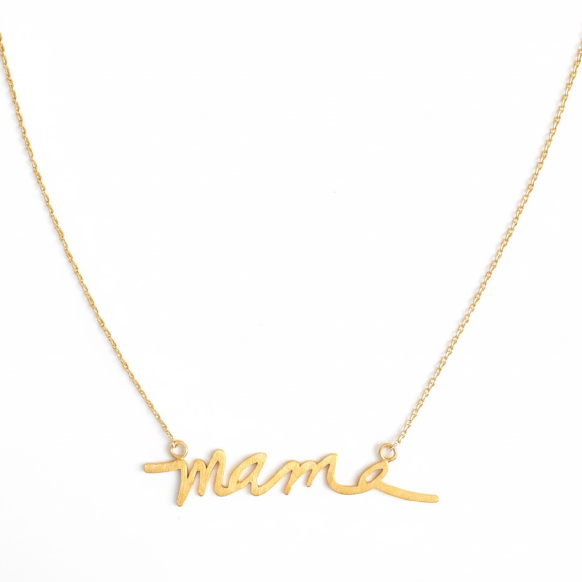 Mama Script Necklace