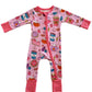 2-Way Convertible Zip Romper, Pumpkin Spice Latte Pink