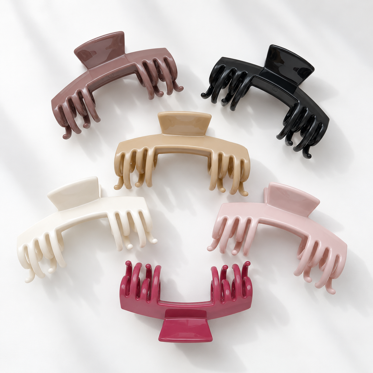 Silicone Hair Claw - Ball Cap Friendly: Chocolate