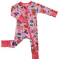 2-Way Convertible Zip Romper, Pumpkin Spice Latte Pink
