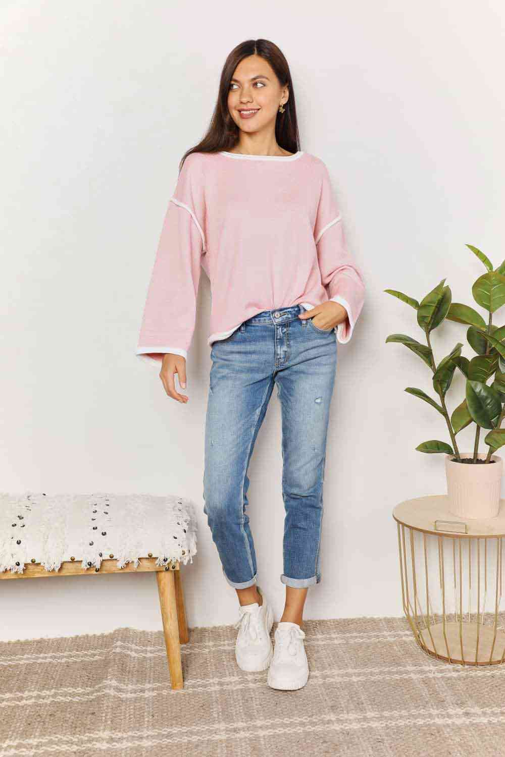 girlie pink sweater