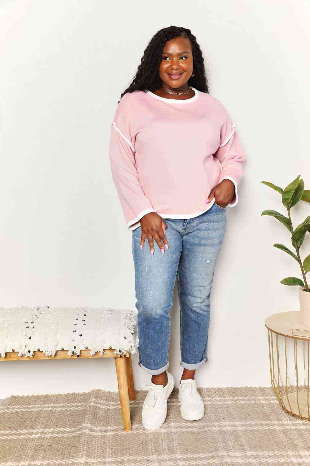 girlie pink sweater