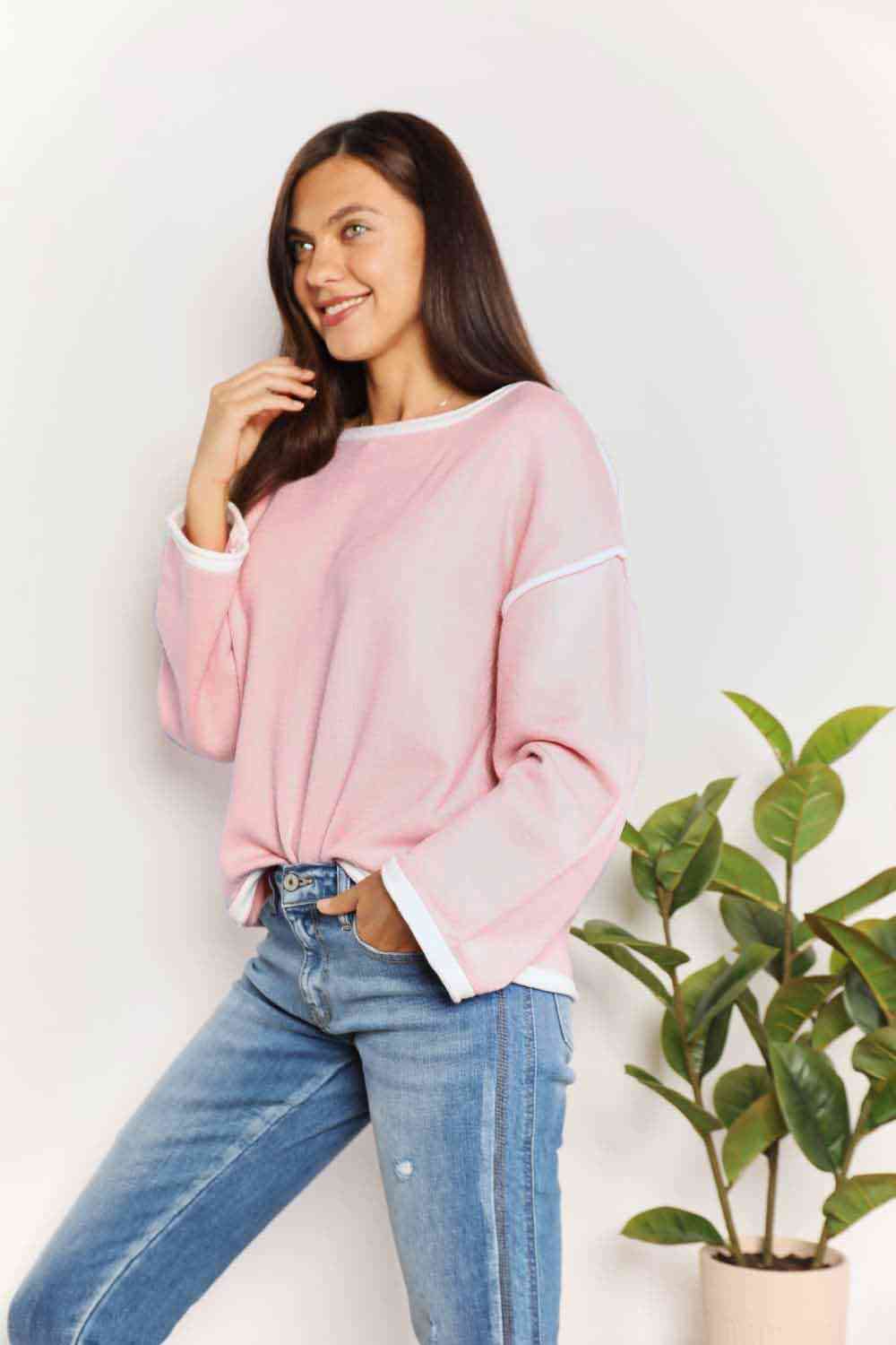 girlie pink sweater